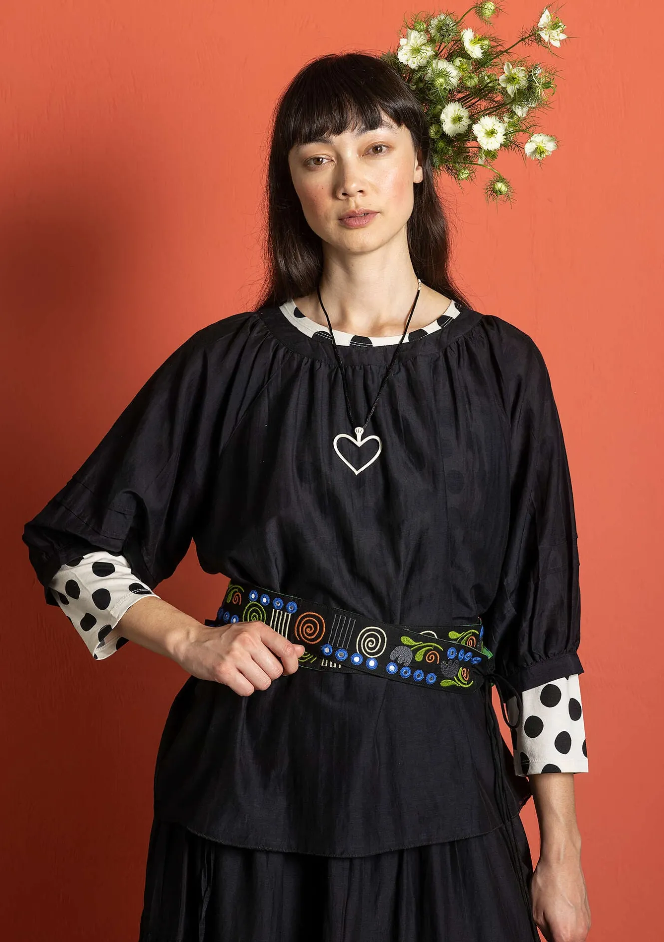 Gudrun Sjödén Blus i bomull/siden