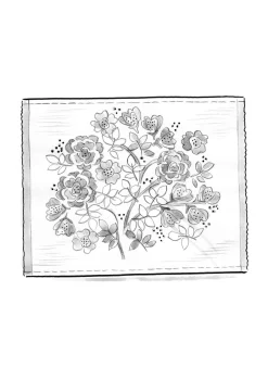 Gudrun Sjödén Bordstablett "Wild rose" i ekologisk bomull