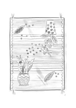 Gudrun Sjödén Broderad matta 