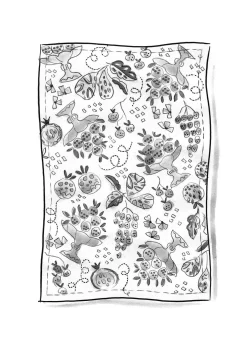 Gudrun Sjödén Duk "Fruits" i ekologisk bomull