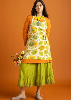 Gudrun Sjödén Förkläde "Sunflower" i ekologisk bomull/ lin