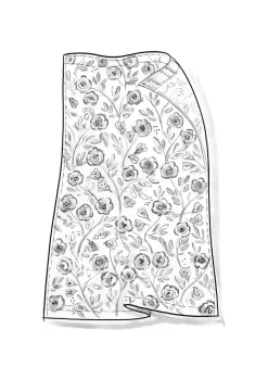 Gudrun Sjödén Gardin "Wild rose" i lin/bomull
