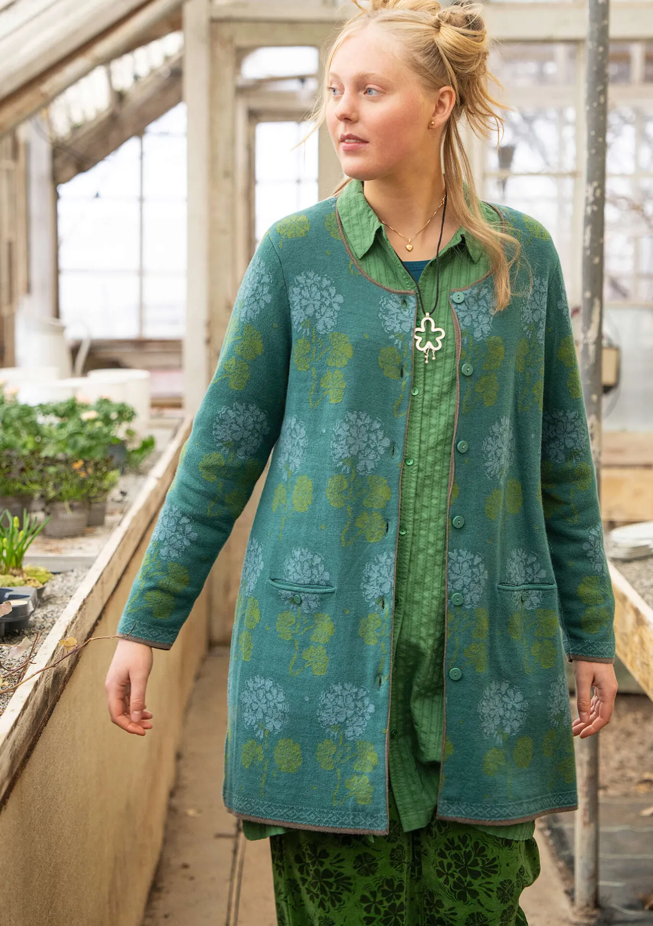 Gudrun Sjödén Kofta "Mårbacka" i ekologisk/återvunnen bomull