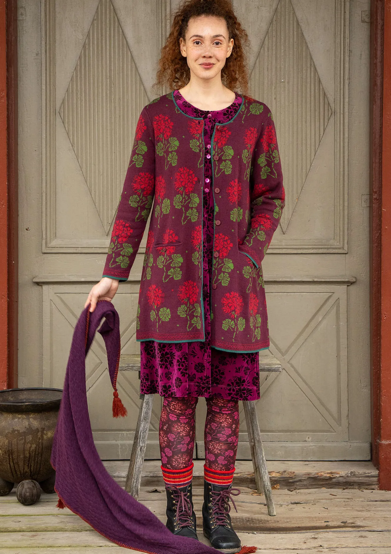 Gudrun Sjödén Kofta "Mårbacka" i ekologisk/återvunnen bomull