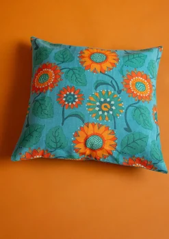 Gudrun Sjödén Kuddfodral "Sunflower" i ekologisk bomull/lin