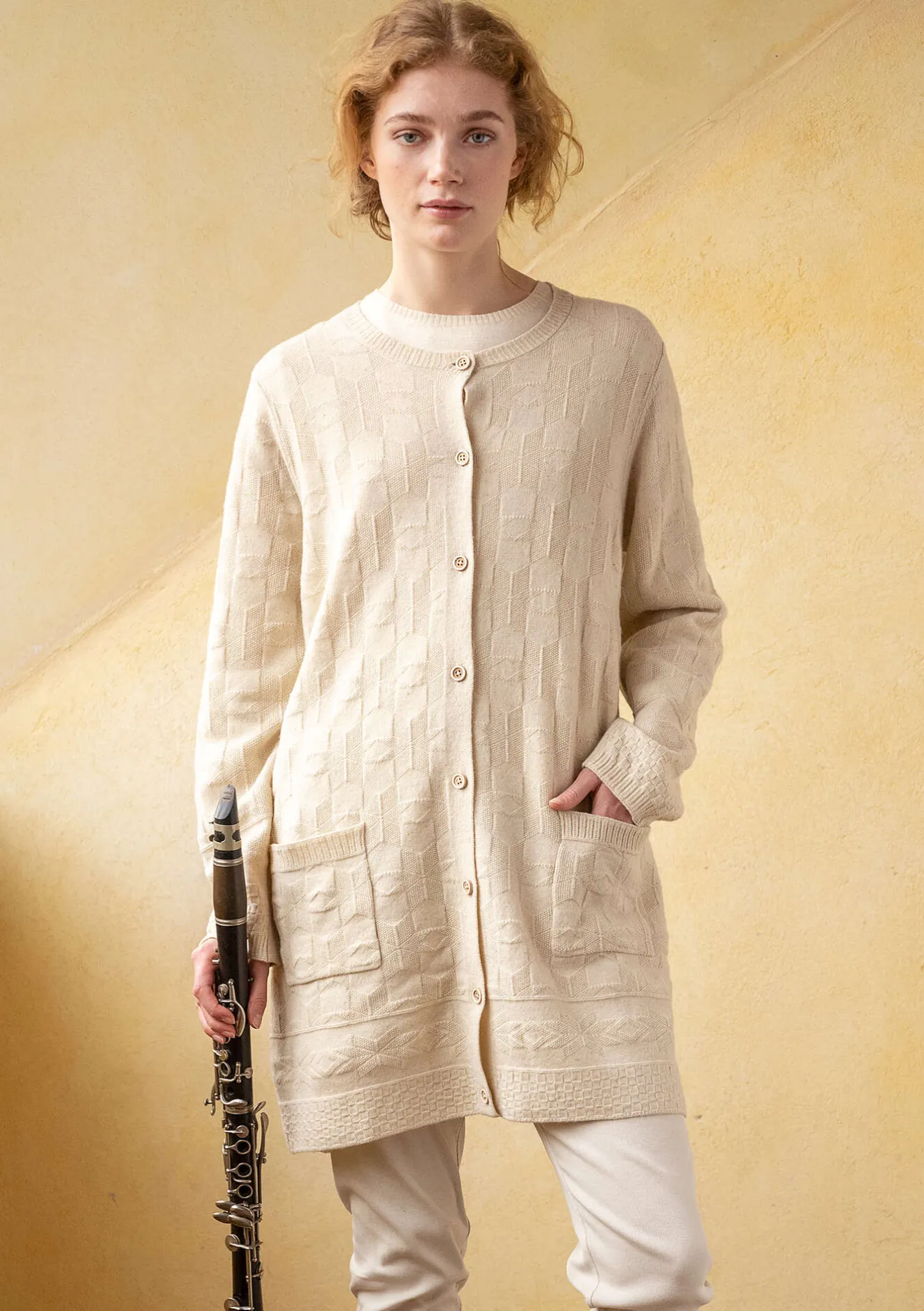 Gudrun Sjödén Långkofta "Capella" i lammull