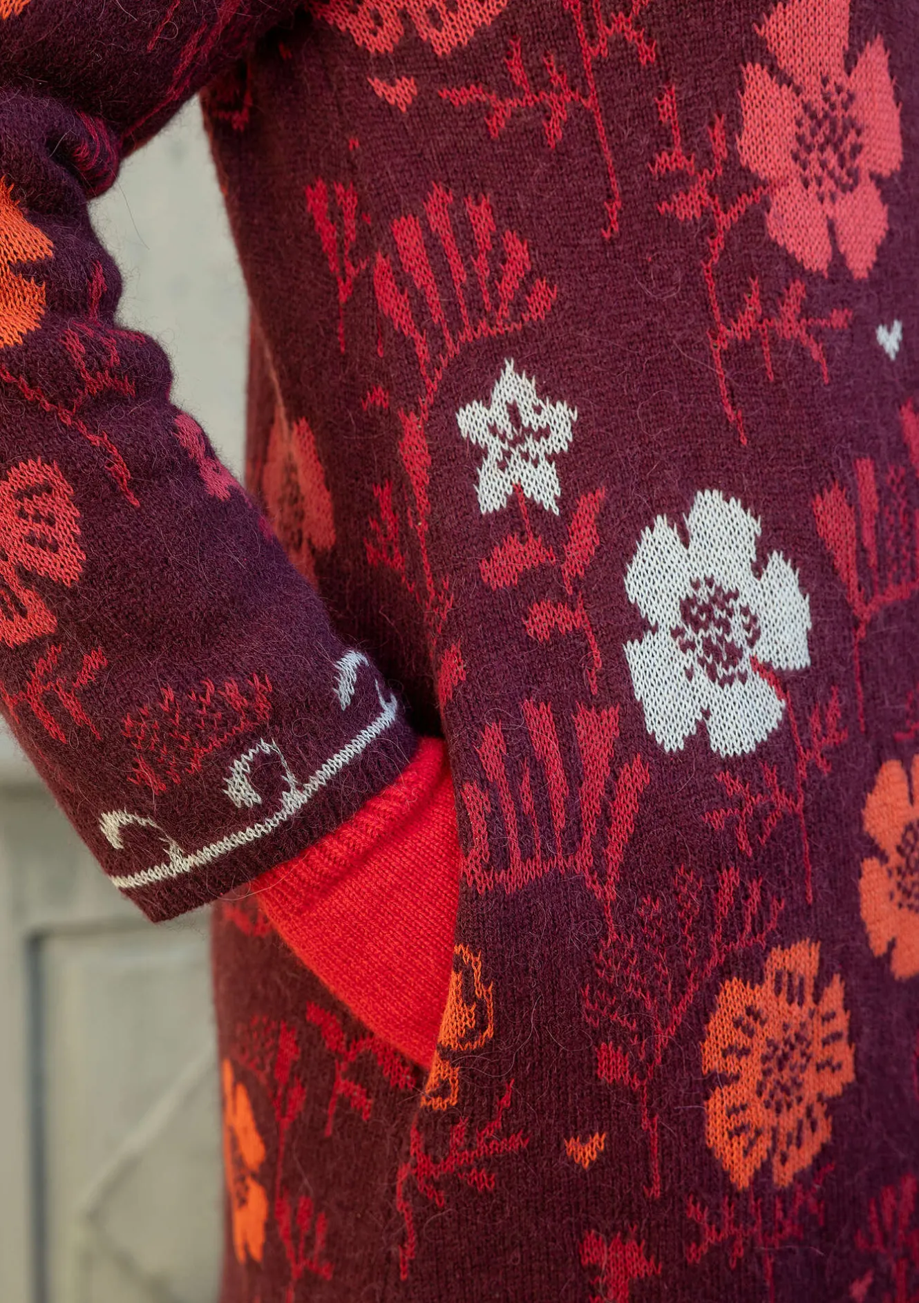 Gudrun Sjödén Långkofta "Gnistra" i alpackamix/ekologisk och återvunnen bomull