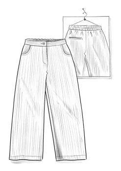 Gudrun Sjödén Manchesterbyxa i ekologisk bomull/elastan