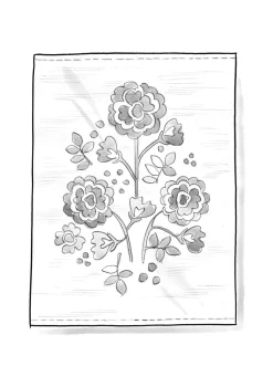 Gudrun Sjödén Matta "Wild rose" i ekologisk bomull