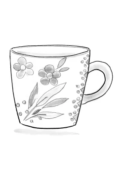 Gudrun Sjödén Mugg "Flower pots" i keramik