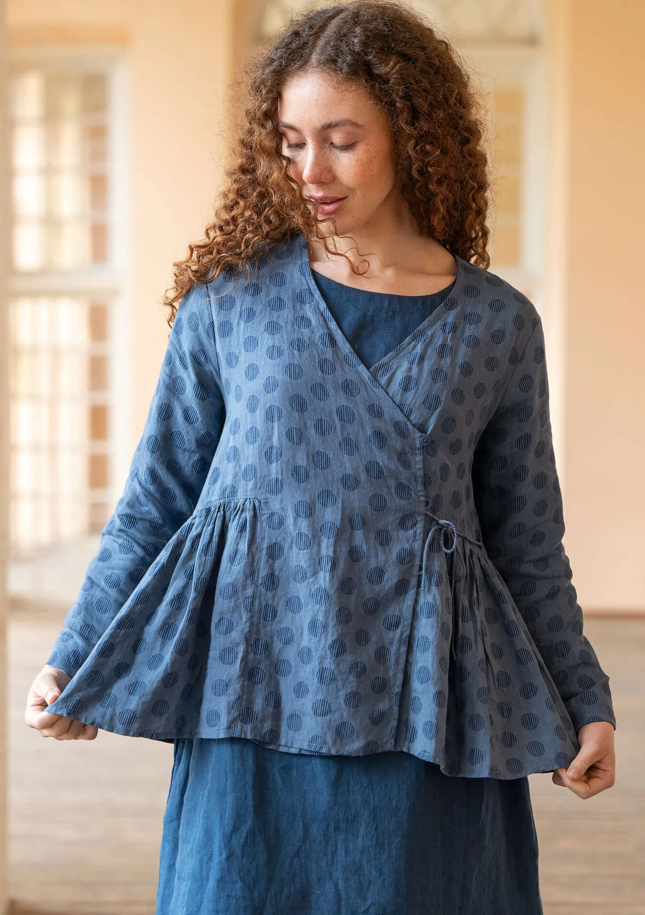 Gudrun Sjödén Omlottblus "Piccolo" i lin