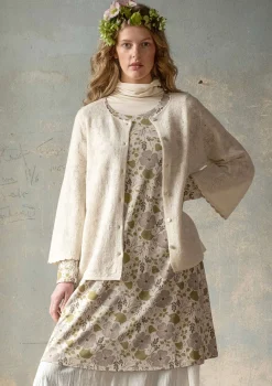 Gudrun Sjödén Pointellekofta "Blomstra" i filtad ull