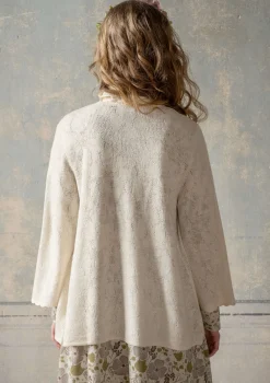 Gudrun Sjödén Pointellekofta "Blomstra" i filtad ull