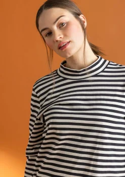 Gudrun Sjödén Randig halvpolo i ekologisk bomull