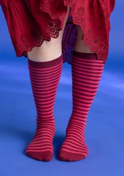 Gudrun Sjödén Randig knästrumpa i ekologisk bomull