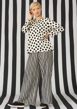 Gudrun Sjödén Randig trikåbyxa i ekologisk bomull/modal