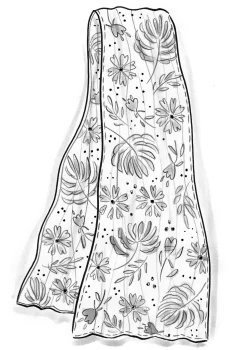 Gudrun Sjödén Sjal "Hedda" i ekologisk bomull