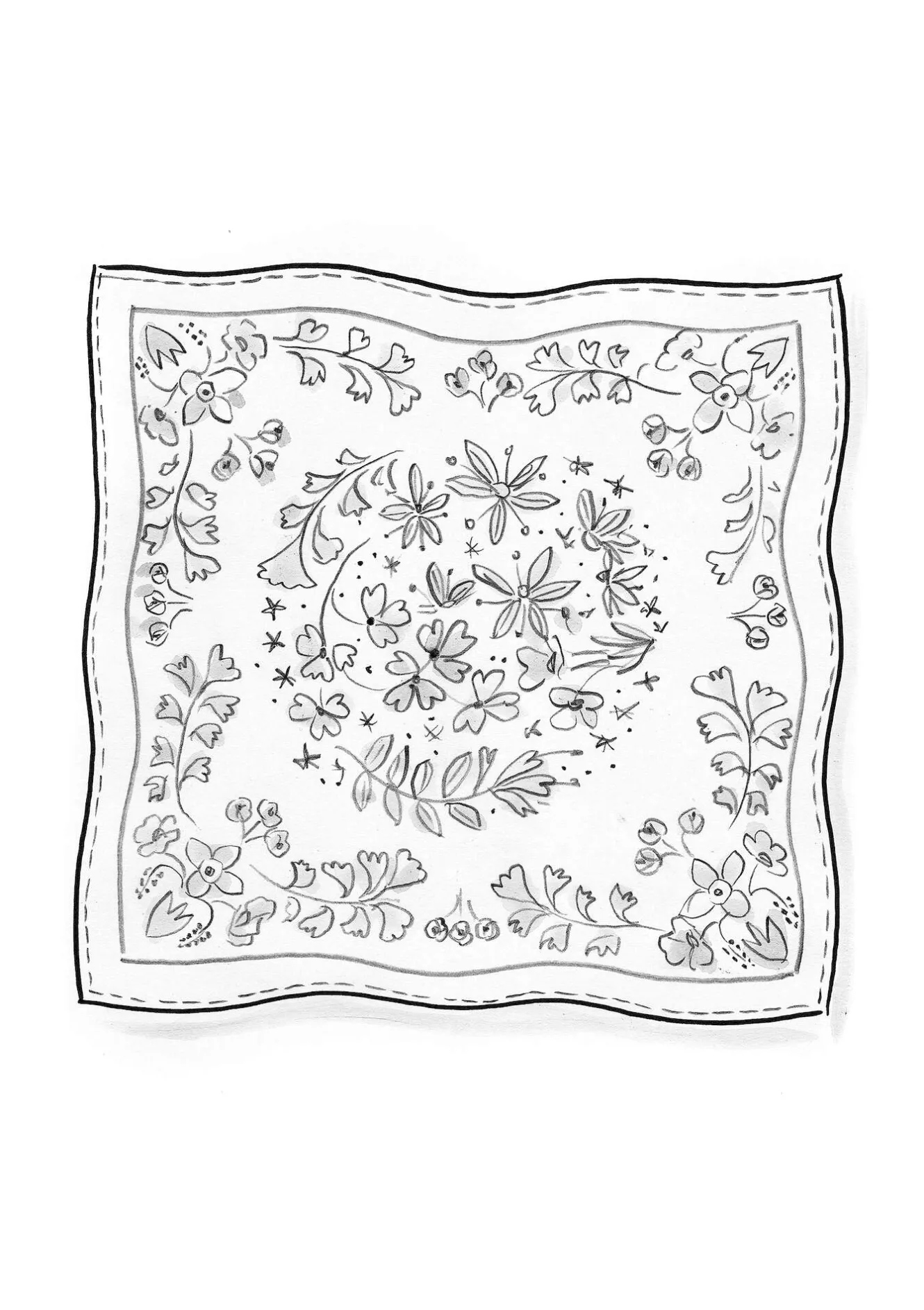 Gudrun Sjödén Sjal "Katla" i ull