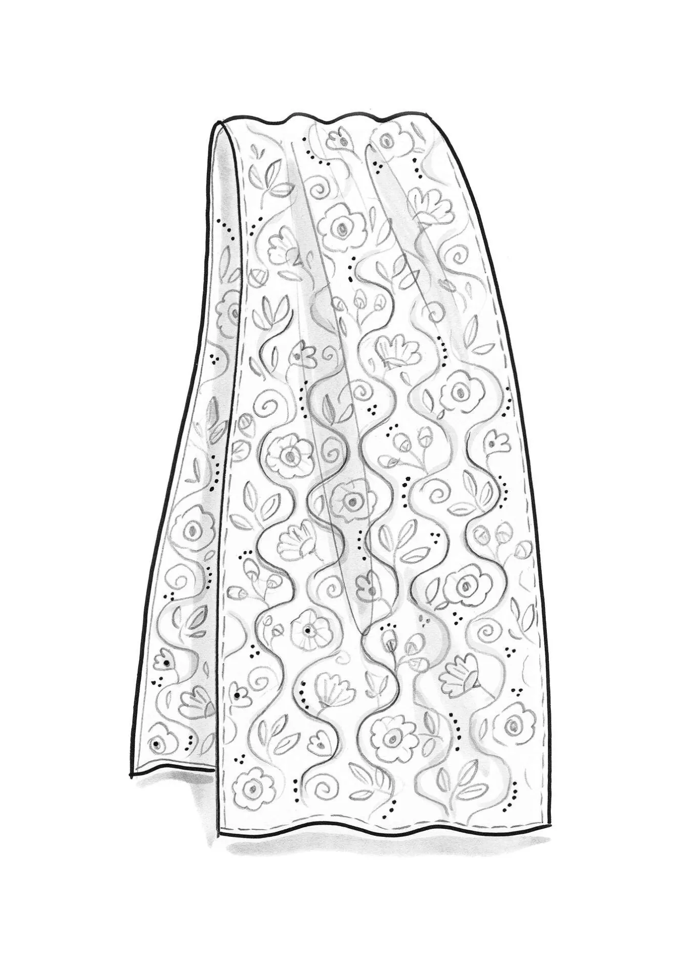 Gudrun Sjödén Sjal "Rupangi" i siden