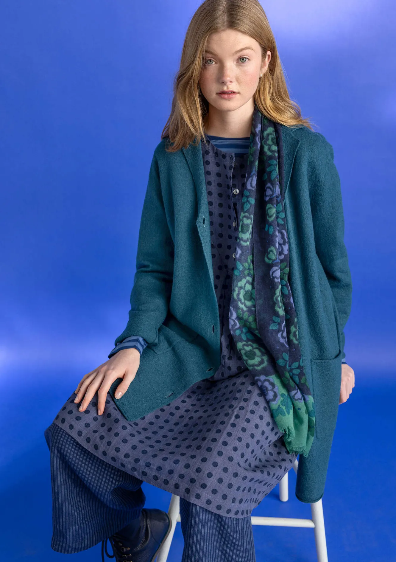 Gudrun Sjödén Stickad kavaj i filtad ekologisk ull