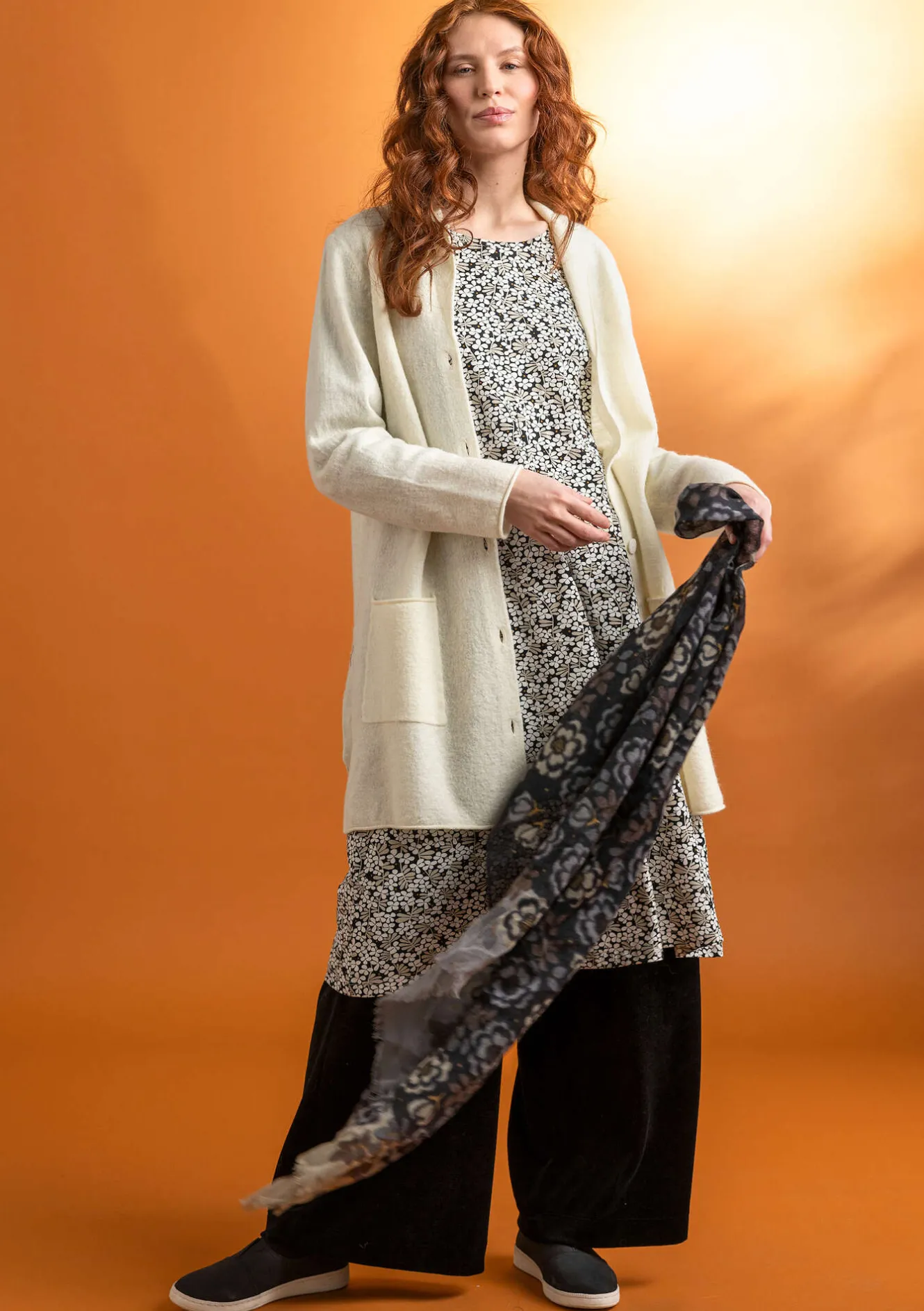 Gudrun Sjödén Stickad kavaj i filtad ekologisk ull