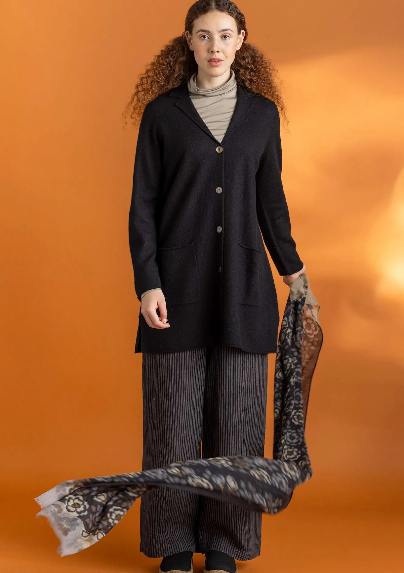 Gudrun Sjödén Stickad kavaj i filtad ekologisk ull