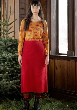 Gudrun Sjödén Stickad kjol "Vinternatt" i alpackamix