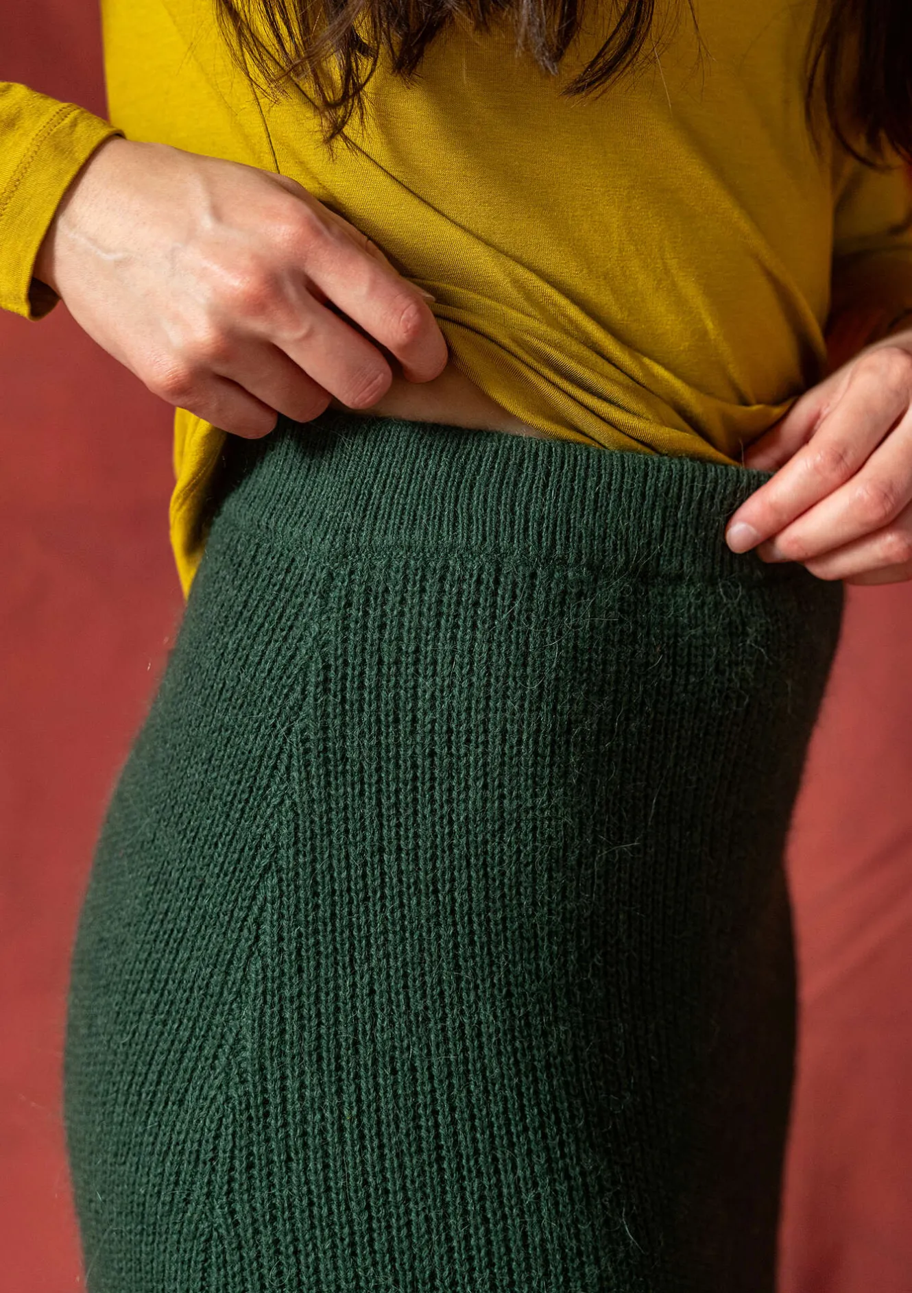 Gudrun Sjödén Stickad kjol "Vinternatt" i alpackamix