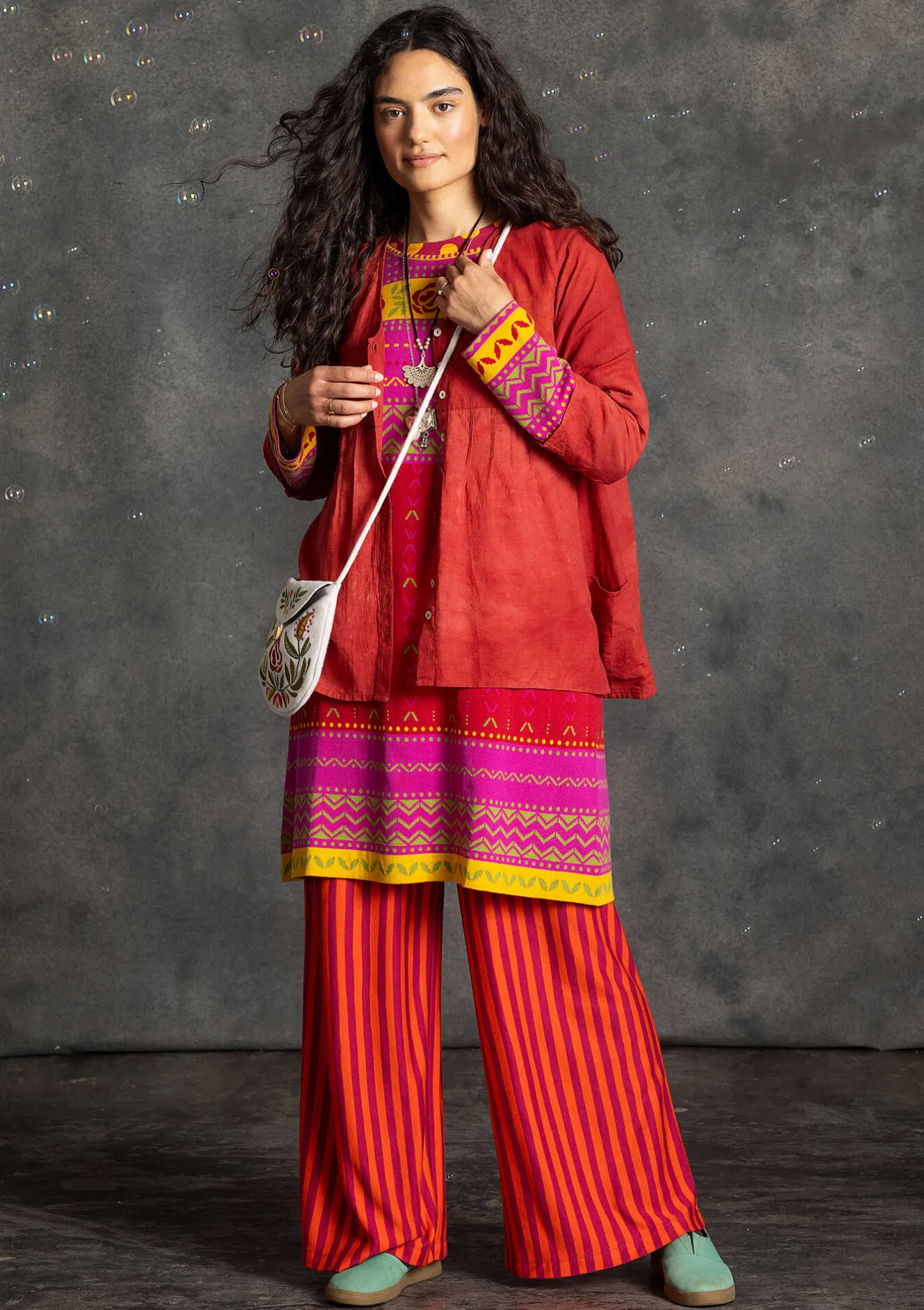 Gudrun Sjödén Stickad klänning "Kajsa" i ekologisk/återvunnen bomull