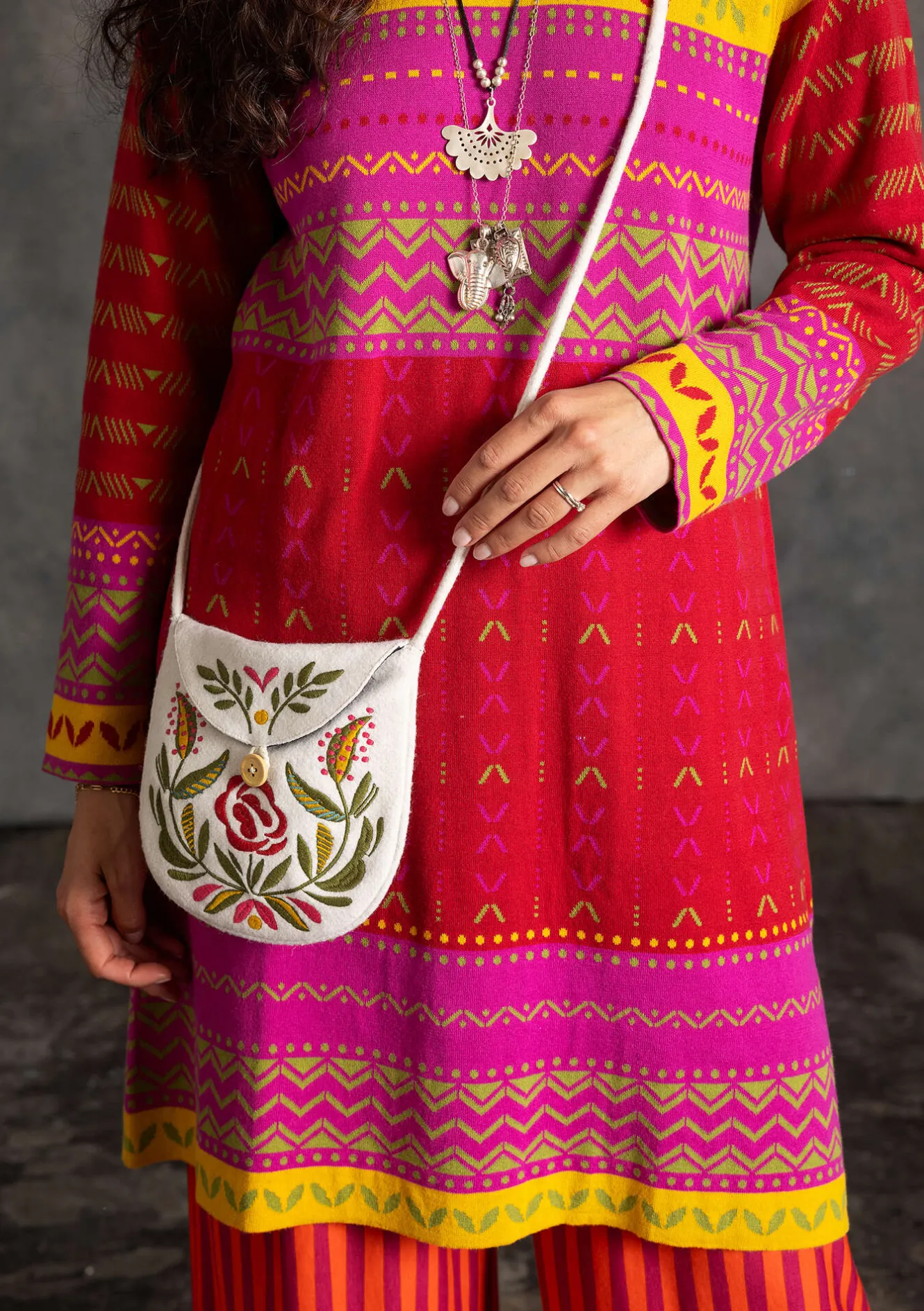 Gudrun Sjödén Stickad klänning "Kajsa" i ekologisk/återvunnen bomull