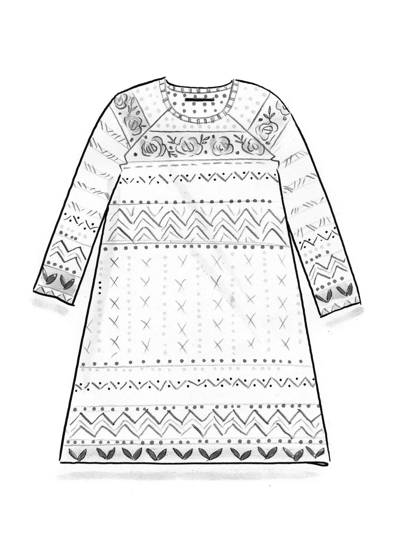 Gudrun Sjödén Stickad klänning "Kajsa" i ekologisk/återvunnen bomull
