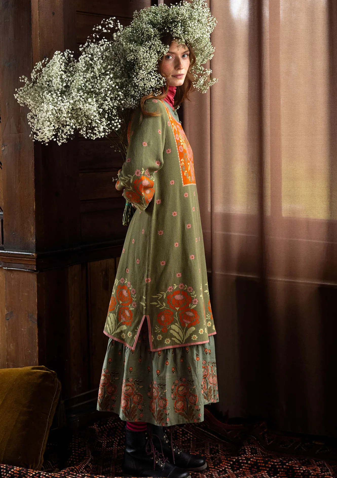 Gudrun Sjödén Stickad klänning "Stine" i ekologisk/återvunnen bomull