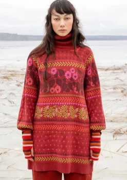 Gudrun Sjödén Stickad tunika "Borealis" i ekologisk och återvunnen bomull/ull