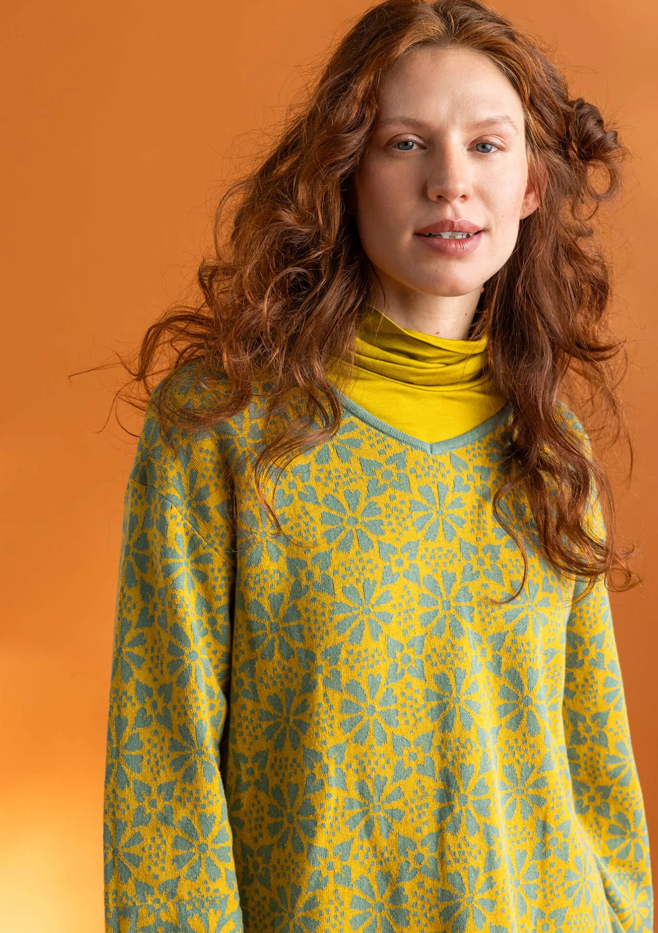 Gudrun Sjödén Stickad tunika "Freja" i ekologisk/återvunnen bomull