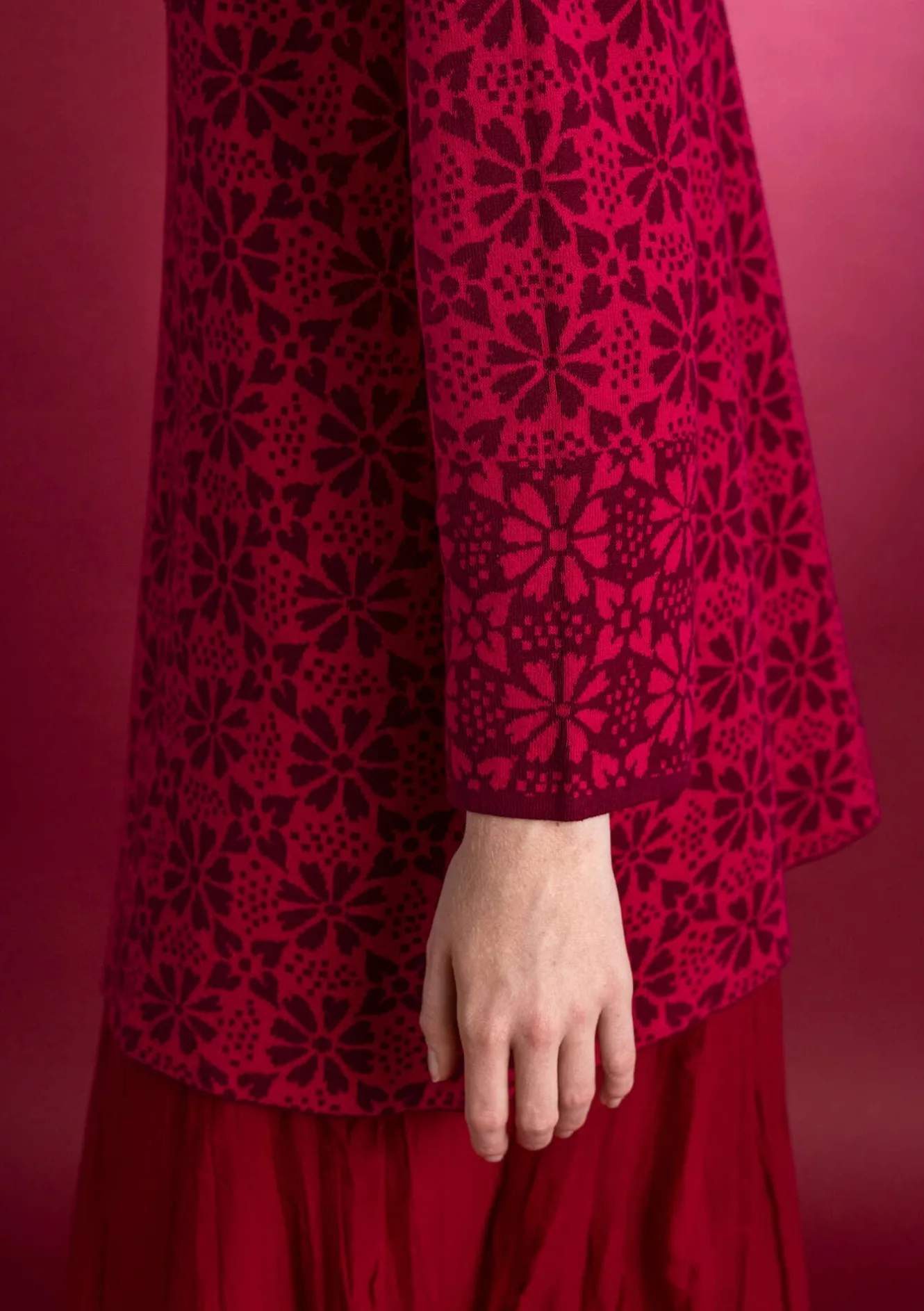 Gudrun Sjödén Stickad tunika "Freja" i ekologisk/återvunnen bomull