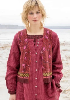 Gudrun Sjödén Stickad väst "Aurora" i ekologisk och återvunnen bomull/ull