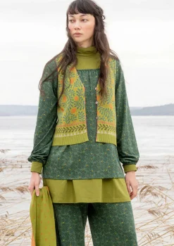 Gudrun Sjödén Stickad väst "Aurora" i ekologisk och återvunnen bomull/ull