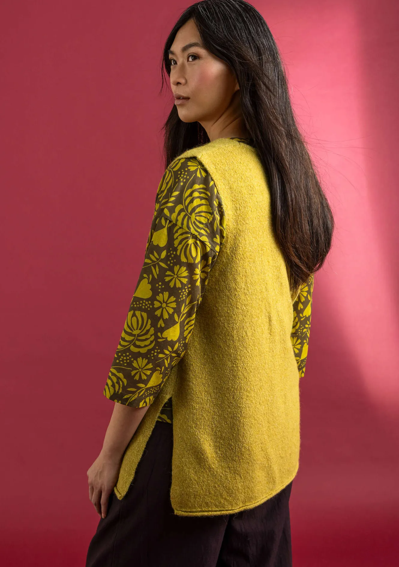 Gudrun Sjödén Stickad väst i alpackamix