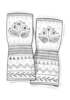 Gudrun Sjödén Torgvante "Borealis" i ekologisk och återvunnen bomull/ ull