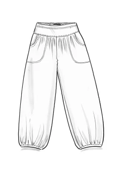 Gudrun Sjödén Trikåbyxa i ekologisk bomull/elastan