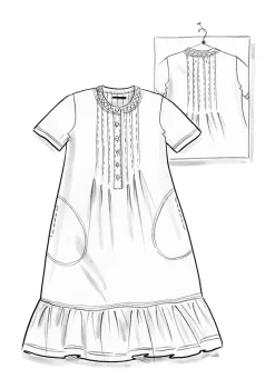 Gudrun Sjödén Trikåklänning i ekologisk bomull