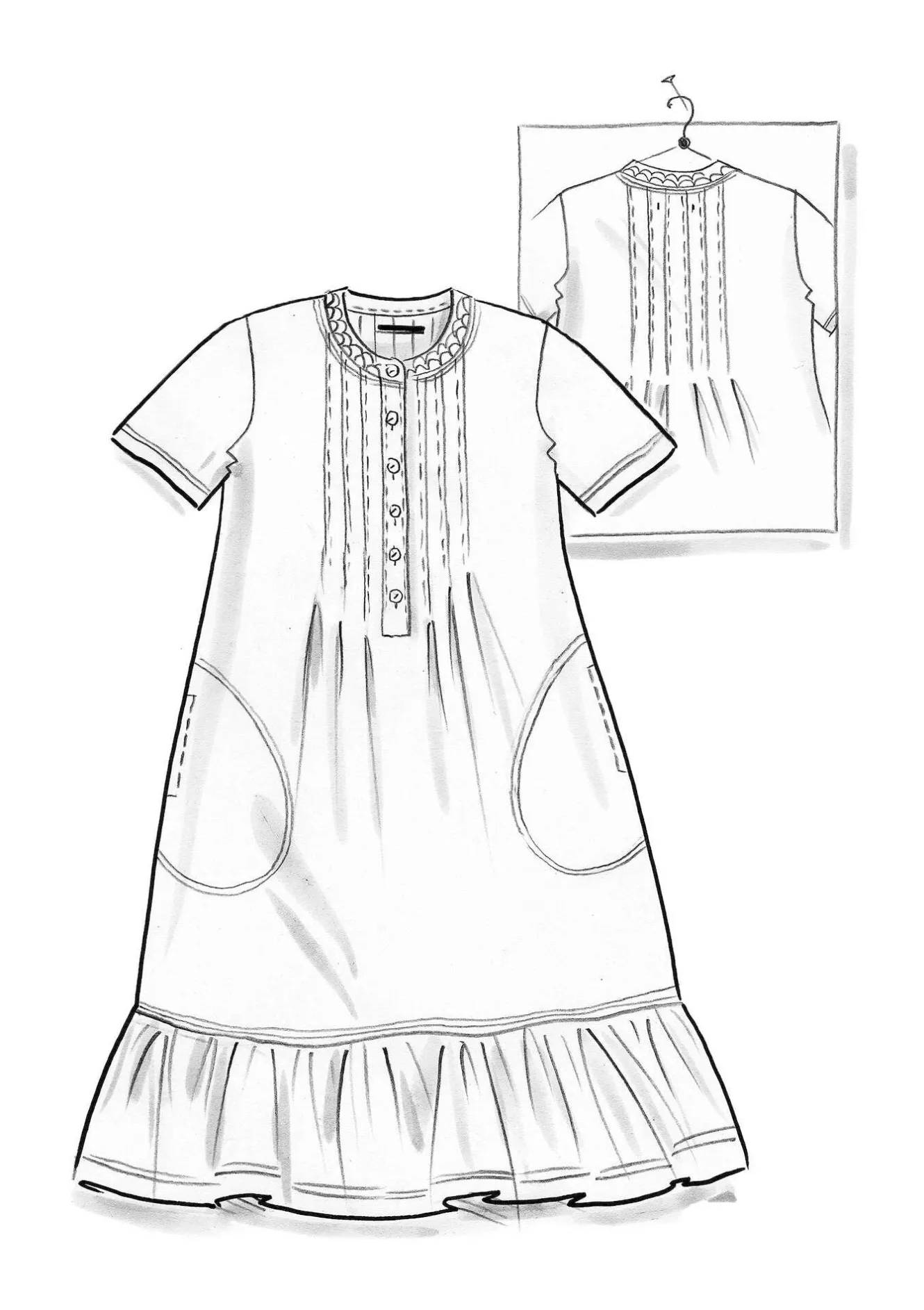 Gudrun Sjödén Trikåklänning i ekologisk bomull