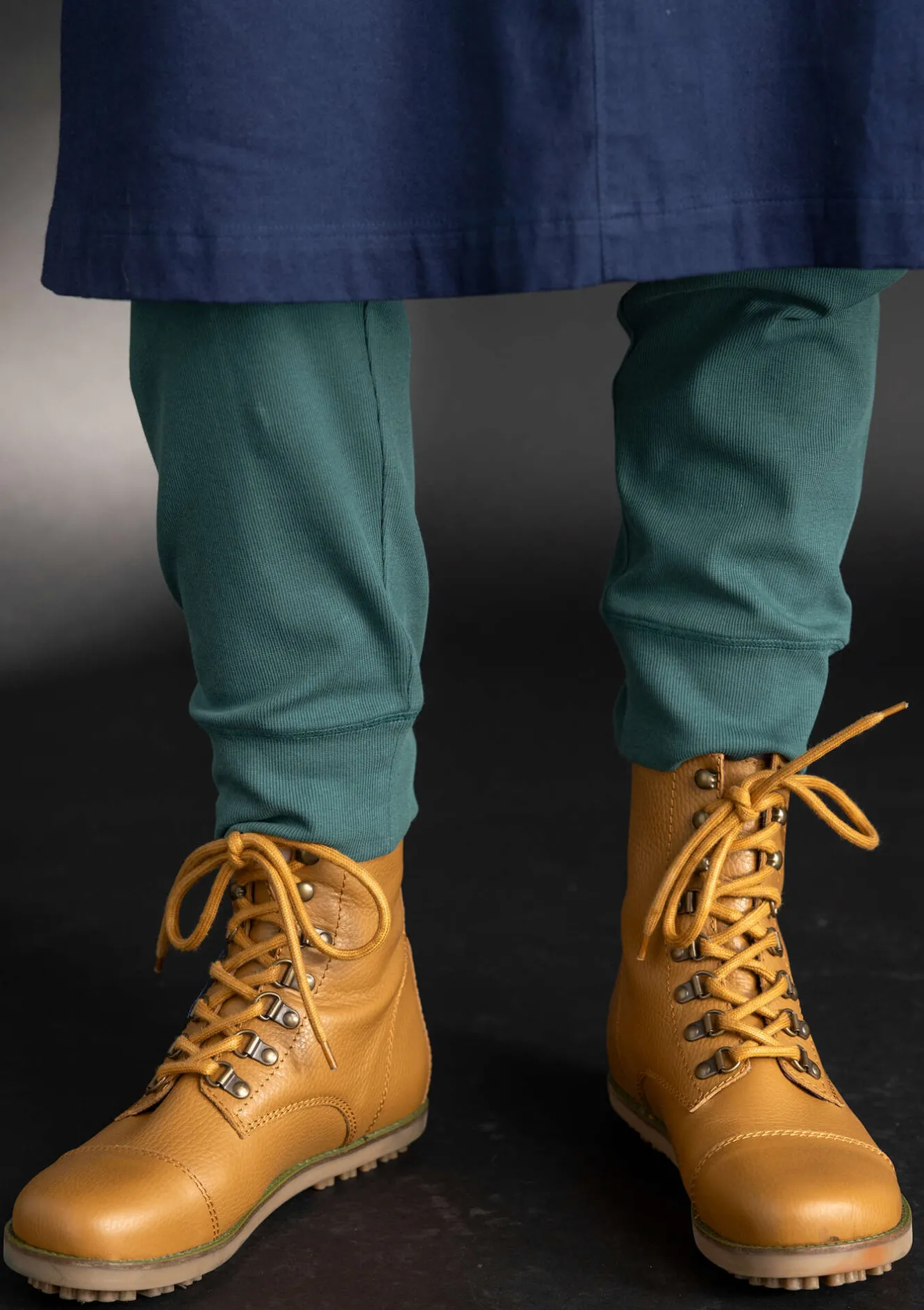 Gudrun Sjödén Trikåleggings i ekologisk bomullsrib