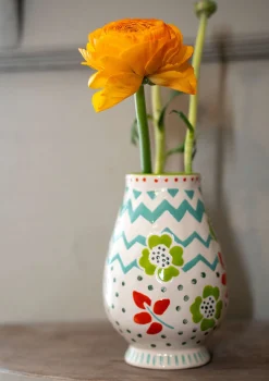 Gudrun Sjödén Vas "Wild rose" i keramik