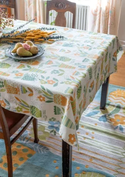 Gudrun Sjödén Vaxduk "Flower pots" i ekologisk bomull