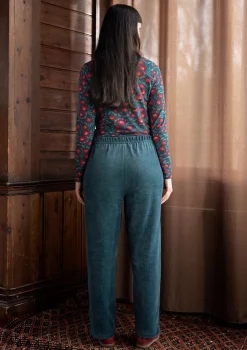 Gudrun Sjödén Velourbyxa "Nora" i ekologisk bomull/återvunnen polyester