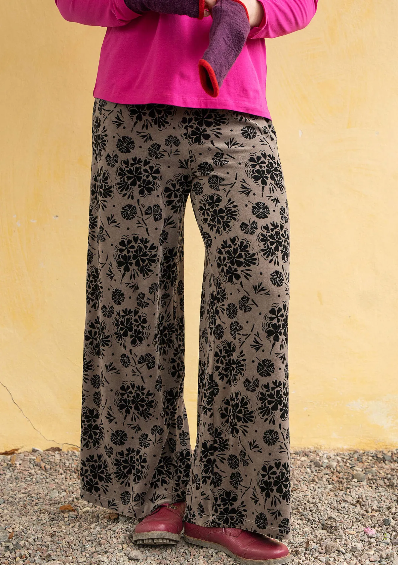 Gudrun Sjödén Velourbyxa "Selma" i ekologisk bomull/återvunnen polyester