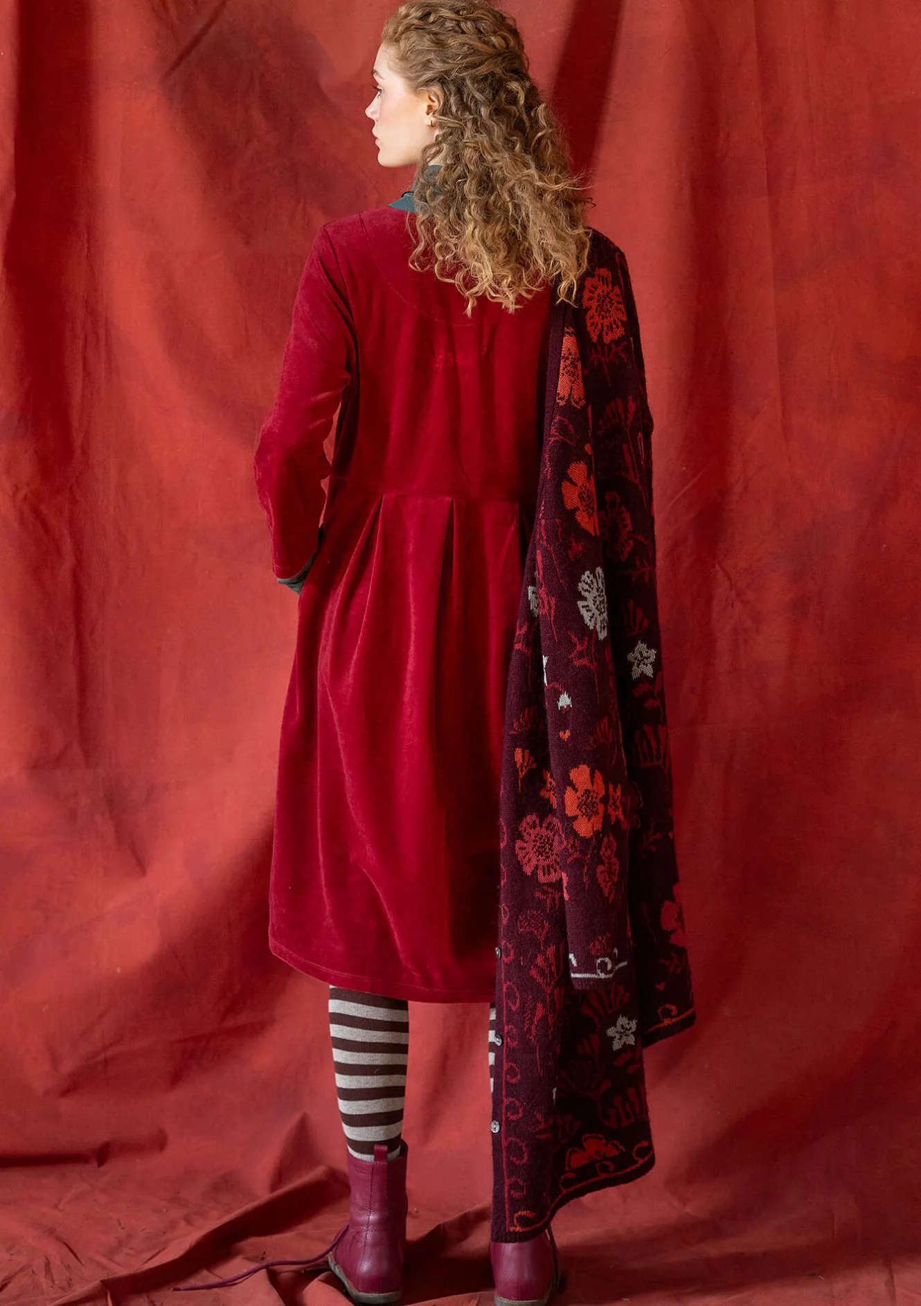 Gudrun Sjödén Velourklänning "Fyrverkeri" i ekologisk bomull/återvunnen polyester