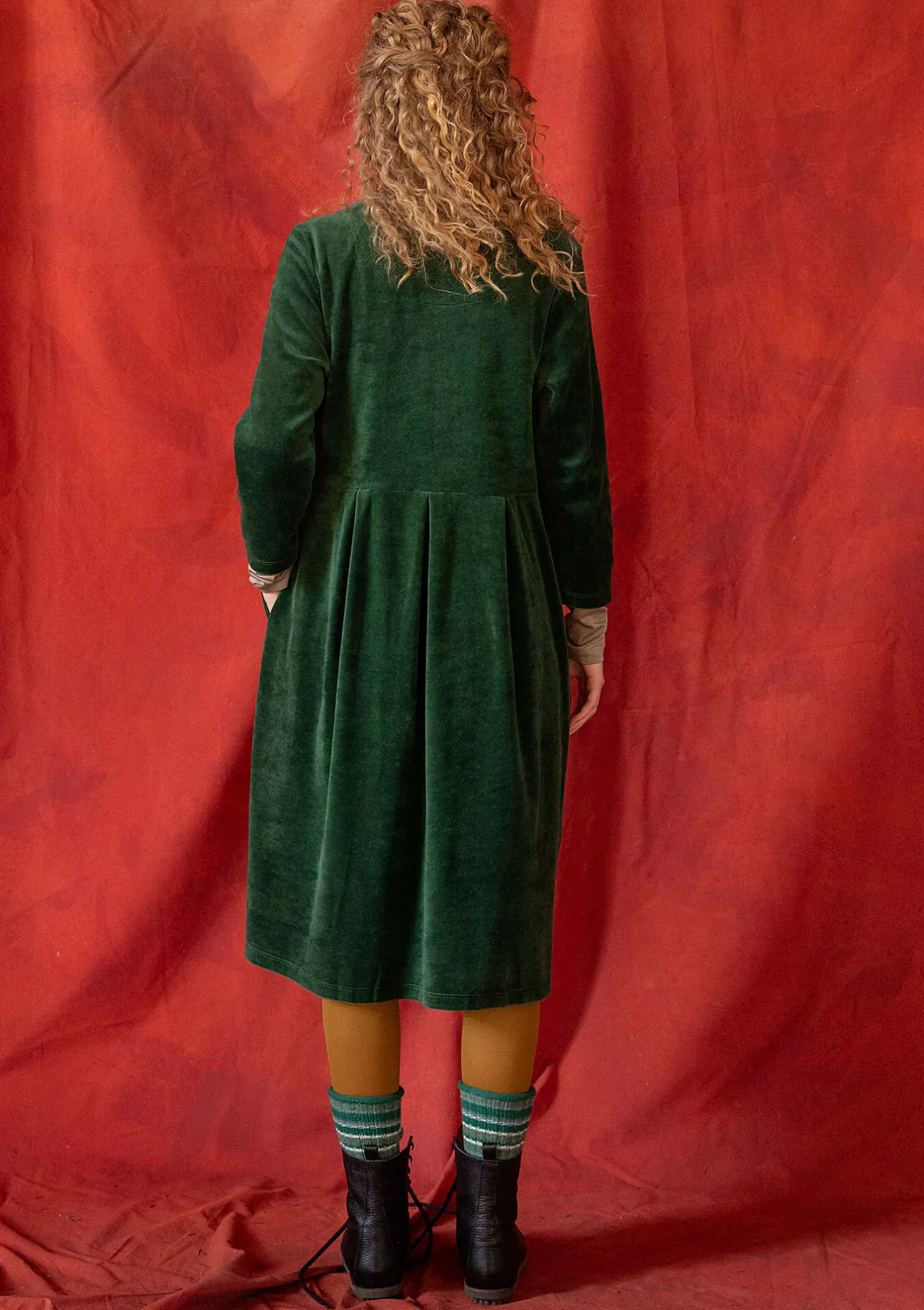 Gudrun Sjödén Velourklänning "Fyrverkeri" i ekologisk bomull/återvunnen polyester