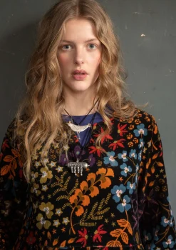 Gudrun Sjödén Velourklänning "Katla" i ekologisk bomull/återvunnen polyester